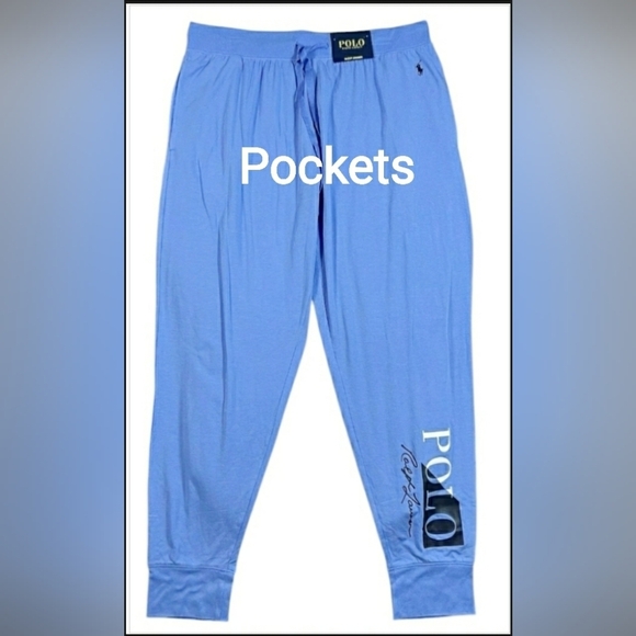Polo Men 2XT Blue Atleasure Relax Soft Stretch Jogger Set New - Picture 2 of 6